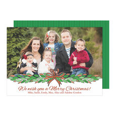 Magnolia Swag Holiday Photo Cards