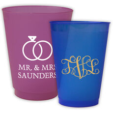 Design Your Own Wedding Colored Shatterproof Cups