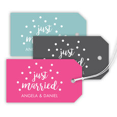 Just Married Confetti Hanging Gift Tags