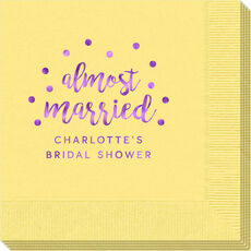 Confetti Dots Almost Married Napkins
