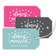Almost Married Confetti Hanging Gift Tags