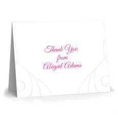 Custom Aspen Elite Folded Note Cards - Raised Ink