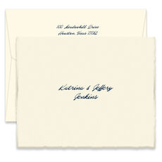 Custom Aspen Elite Folded Note Cards - Raised Ink