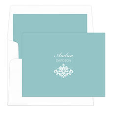 Colorful Simply Ornate Folded Note Cards