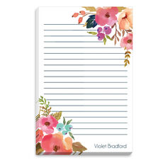 Fall Watercolor Peony Notepads