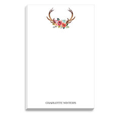 White Decorated Antler Notepads