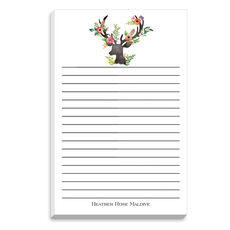 Floral Decorated Deer Notepads