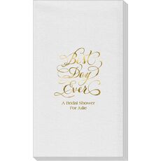 Whimsy Best Day Ever Linen Like Guest Towels