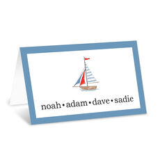 Sailboat Folded Enclosure Cards