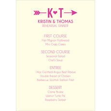 Cupid's Arrow Menu Cards