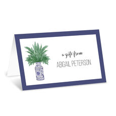 Fern Vase Folded Enclosure Cards