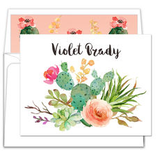 Desert Blooms Folded Note Cards