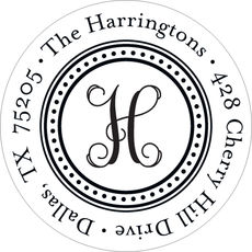 Elegant Harrington Round Address Labels