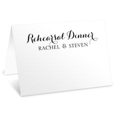 Your Choice of Text Folded Place Cards