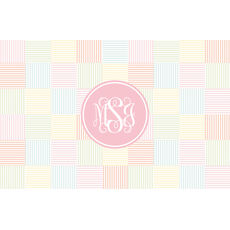 Light Pink Seersucker Patch Placemats