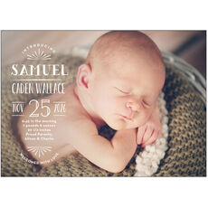 Bright Start Baby Boy Photo Announcements