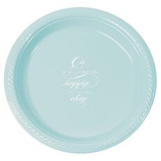 Personalized Romantic Oh Happy Day Plastic Plates