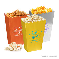 Personalized Confetti Dot Mini Popcorn Boxes