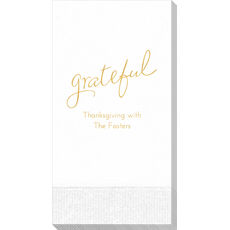 Expressive Script Grateful Guest Towels