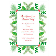 Christmas Greens Festive Invitation