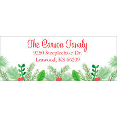 Christmas Greens Return Address Labels