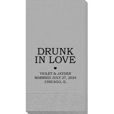 Drunk in Love Heart Guest Towels