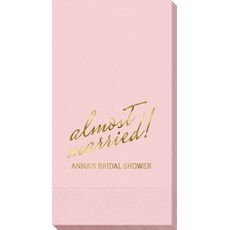 Expressive Script Almost Married Guest Towels