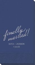 Expressive Script Finally Married Guest Towels