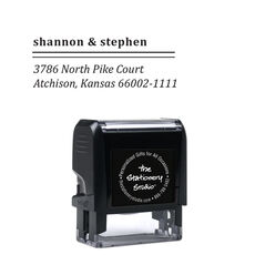 Double Line Rectangular Self-Inking Stamp