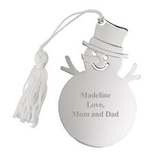 Personalized Snowman Metal Ornament