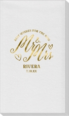 Mr. and Mrs. Best Wishes Linen Like Guest Towels