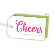 Hot Pink Cheers Hanging Gift Tags