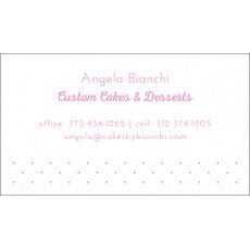Pin Dot Letterpress Contact Cards