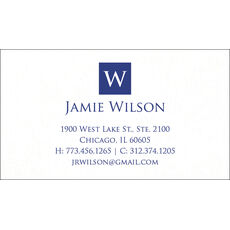 Initial Block Letterpress Contact Cards