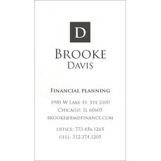 Classic Square Initial Letterpress Business Cards
