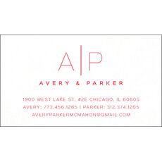 Duo Initials Letterpress Business Cards