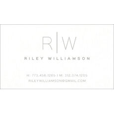 Duo Initials Letterpress Business Cards