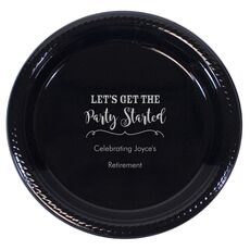 Personalized Let's Get the Party Started Plastic Plates