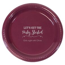 Personalized Let's Get the Party Started Plastic Plates