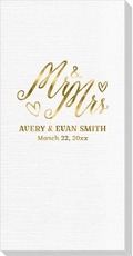 Mr. & Mrs Hearts Luxury Deville Guest Towels