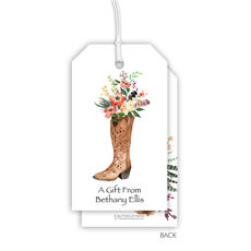 Western Boot Hanging Gift Tags