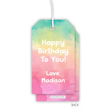 Rainbow Watercolor Hanging Gift Tags