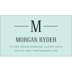 Modern Initial Contact Cards - Raised Ink