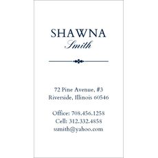 Vertical Elegant Script Business Cards - Raised Ink