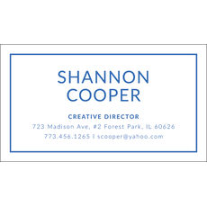 Bold Frame Contact Cards - Raised Ink