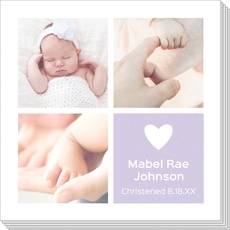 Heart Multi Block Photo Napkins