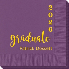 Graduate and Year Graduation Napkins