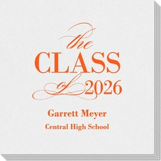 Classic Class of Graduation Linen Like Napkins