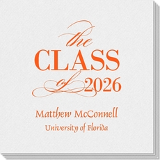 Classic Class of Graduation Linen Like Napkins