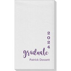Graduate and Year Graduation Linen Like Guest Towels